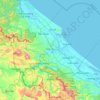 Mapa topográfico Quang Tri province, altitud, relieve