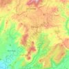 Mapa topográfico Đà Lạt, altitud, relieve