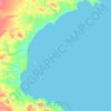 Mapa topográfico Bahia Camarones, altitud, relieve
