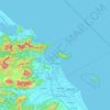 Mapa topográfico Đà Nẵng, altitud, relieve