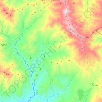Mapa topográfico Chitra, altitud, relieve