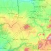 Mapa topográfico Đắk Nông Province, altitud, relieve