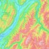 Mapa topográfico Chaîne de Belledonne, altitud, relieve