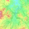 Mapa topográfico Tepeji del Río de Ocampo, altitud, relieve
