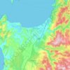 Mapa topográfico Arauco, altitud, relieve