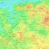 Mapa topográfico Białystok, altitud, relieve
