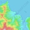Mapa topográfico Bermeo, altitud, relieve
