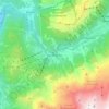 Mapa topográfico Les Houches, altitud, relieve