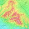 Mapa topográfico Chino Hills, altitud, relieve