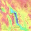 Mapa topográfico Valle de la Muerte, altitud, relieve