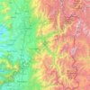 Mapa topográfico San José de Maipo, altitud, relieve