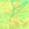 Mapa topográfico Gniezno, altitud, relieve
