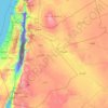 Mapa topográfico Jordania, altitud, relieve
