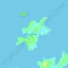 Mapa topográfico Isla Mina, altitud, relieve