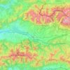 Mapa topográfico okres Liptovský Mikuláš, altitud, relieve