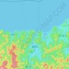 Mapa topográfico Toyooka, altitud, relieve