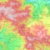 Mapa topográfico Mineral del Monte, altitud, relieve