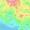 Mapa topográfico Coyuca de Benítez, altitud, relieve