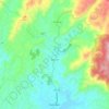 Mapa topográfico Xã Mê Linh, altitud, relieve