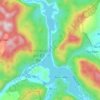 Mapa topográfico Ba Be Lake, altitud, relieve