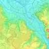 Mapa topográfico Bonn, altitud, relieve