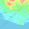 Mapa topográfico Copala, altitud, relieve