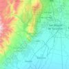 Mapa topográfico Departamento Lules, altitud, relieve