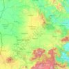 Mapa topográfico Đắk Lắk province, altitud, relieve