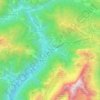 Mapa topográfico Alleghe, altitud, relieve