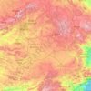 Mapa topográfico Castilla-La Mancha, altitud, relieve