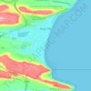 Mapa topográfico Municipio de Rada Tilly, altitud, relieve