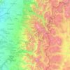 Mapa topográfico Reserva de la Biósfera Corredor Biológico Nevados de Chillán - Laguna del Laja, altitud, relieve