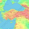 Mapa topográfico Turquía, altitud, relieve