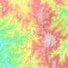 Mapa topográfico Cáchira, altitud, relieve