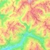 Mapa topográfico Bourg-Saint-Maurice, altitud, relieve