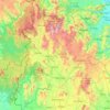 Mapa topográfico Kon Tum province, altitud, relieve