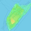 Mapa topográfico Isla Cozumel, altitud, relieve
