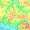 Mapa topográfico Habas, altitud, relieve