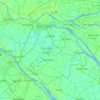 Mapa topográfico Vinh Long province, altitud, relieve