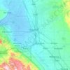 Mapa topográfico San Joaquin County, altitud, relieve