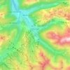 Mapa topográfico Morzine, altitud, relieve