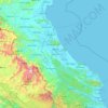 Mapa topográfico Hà Tĩnh Province, altitud, relieve