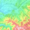 Mapa topográfico Ponferrada, altitud, relieve