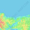 Mapa topográfico Prince Edward Island National Park, altitud, relieve