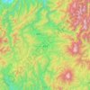 Mapa topográfico Takayama, altitud, relieve