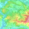 Mapa topográfico Las Médulas, altitud, relieve
