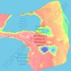 Mapa topográfico Península Valdés, altitud, relieve