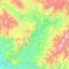 Mapa topográfico Quechultenango, altitud, relieve
