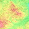 Mapa topográfico Voivodato de Santa Cruz, altitud, relieve
