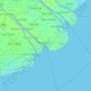 Mapa topográfico Tra Vinh province, altitud, relieve